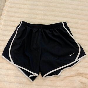 Nike black and white athletic shorts